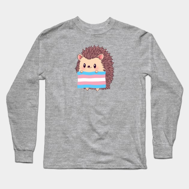 Hedgehog Trans Pride Long Sleeve T-Shirt by tobikobagel